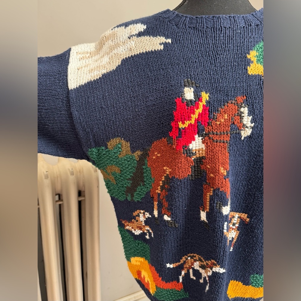 Michelle Stuart Multicolor Equestrian Sweater - image 4